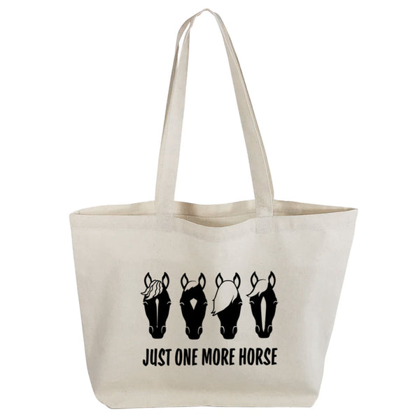 Just One More Horse Canvas Tote Bag